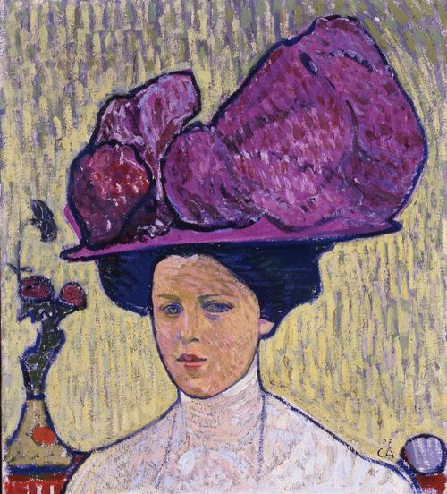 Cuno Amiet (1868-1961): Der violette Hut (Bildnis Gertrud Müller), 1907; Dübi-Müller-Stiftung, Kunstmuseum Solothurn